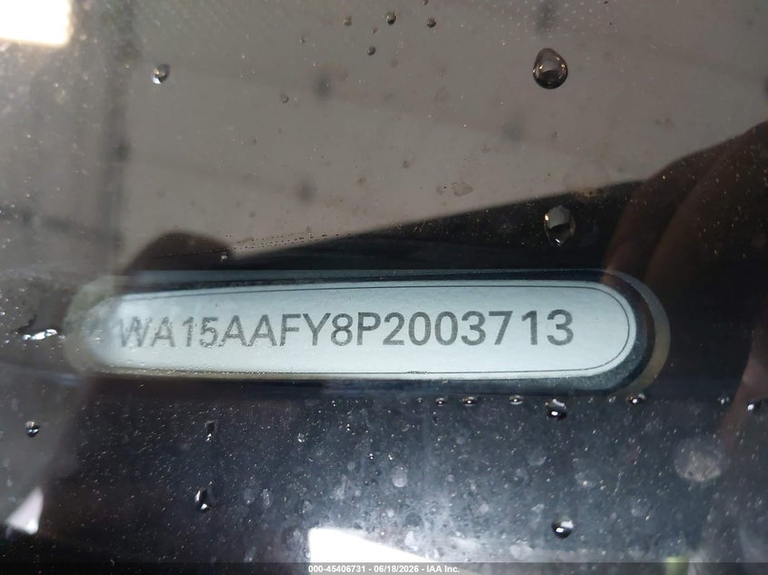 2023 Audi Q5 sportback VIN WA15AAFY8P2003713 IAAI salvage auction — FRONT END, Salvage Title, sold $8,500 on 2026-08-16 (photo 9)