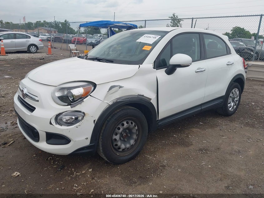 2016 Fiat 500x VIN ZFBCFXATXGP382362 IAAI salvage auction — SIDE, Salvage Title, sold $875 on 2026-08-14 (photo 2)