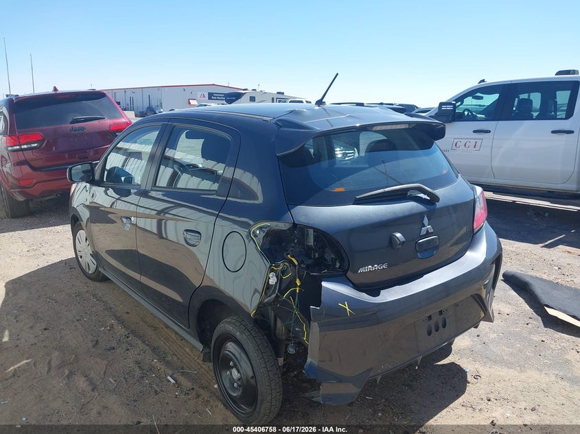 2024 Mitsubishi Mirage VIN ML32AUHJ5RH009384 IAAI salvage auction — LEFT REAR, Enterprise Vehicles Clear Only (California), sold $7,300 on 2026-07-07 (photo 3)