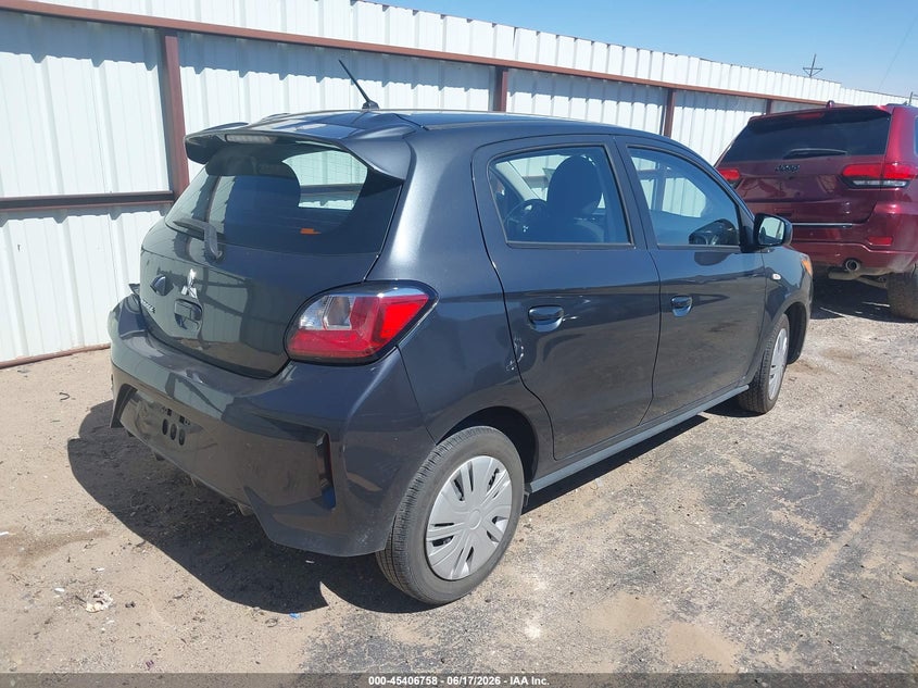 2024 Mitsubishi Mirage VIN ML32AUHJ5RH009384 IAAI salvage auction — LEFT REAR, Enterprise Vehicles Clear Only (California), sold $7,300 on 2026-07-07 (photo 4)