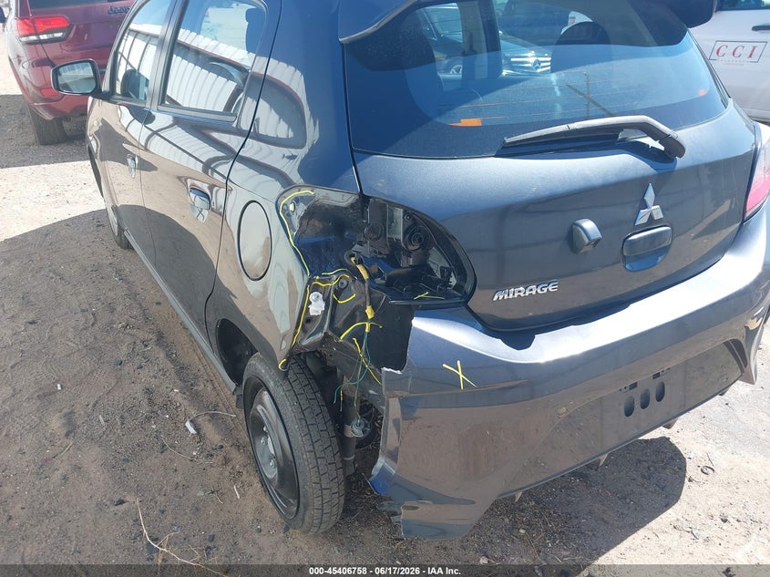 2024 Mitsubishi Mirage VIN ML32AUHJ5RH009384 IAAI salvage auction — LEFT REAR, Enterprise Vehicles Clear Only (California), sold $7,300 on 2026-07-07 (photo 6)