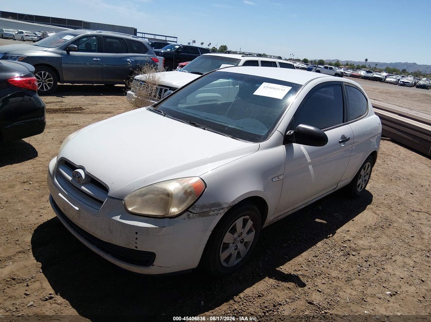 2008 Hyundai Accent VIN KMHCM36CX8U100689 IAAI salvage auction — FRONT END, Clear-Dealer Only (Arizona), sold $25 on 2026-07-28 (photo 2)