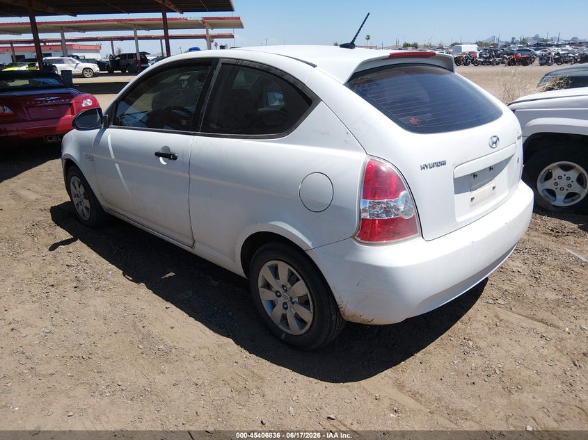 2008 Hyundai Accent VIN KMHCM36CX8U100689 IAAI salvage auction — FRONT END, Clear-Dealer Only (Arizona), sold $25 on 2026-07-28 (photo 3)