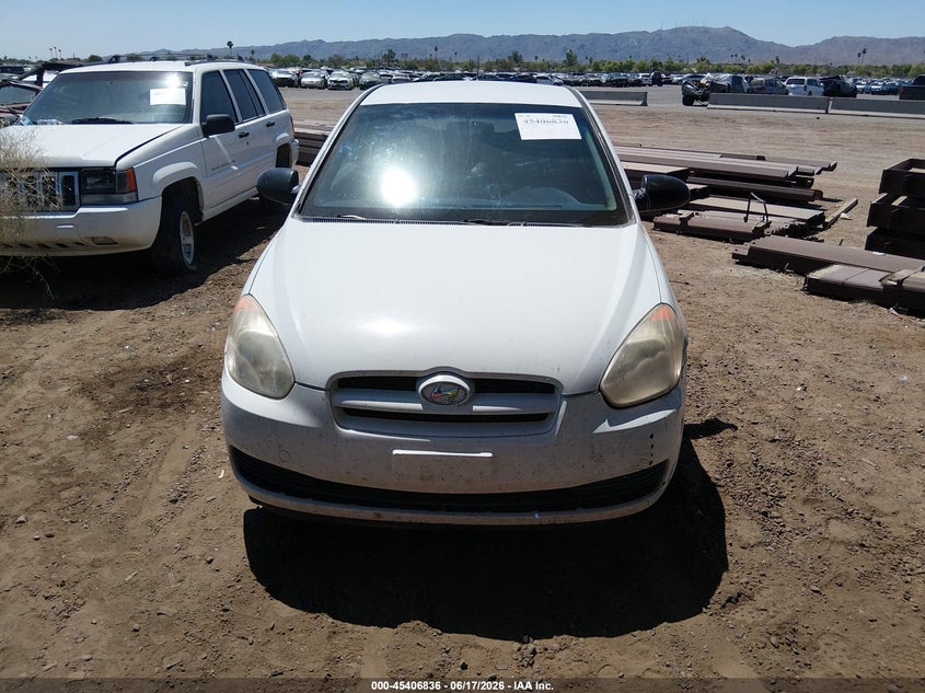 2008 Hyundai Accent VIN KMHCM36CX8U100689 IAAI salvage auction — FRONT END, Clear-Dealer Only (Arizona), sold $25 on 2026-07-28 (photo 6)