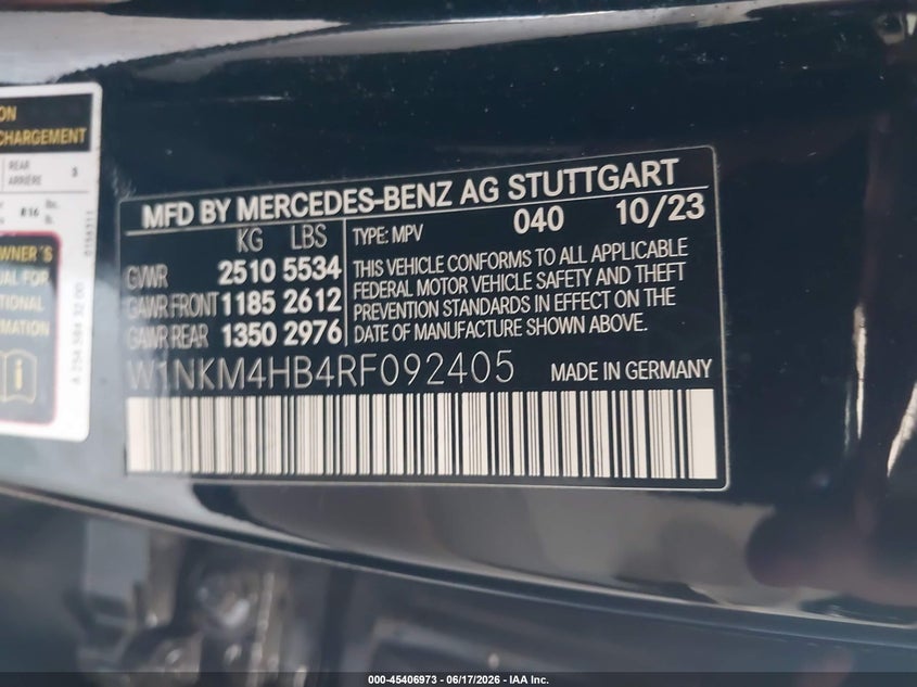 2024 Mercedes-benz Glc VIN W1NKM4HB4RF092405 IAAI salvage auction — FRONT END, Rebuildable (Florida), sold $10,450 on 2026-07-29 (photo 9)