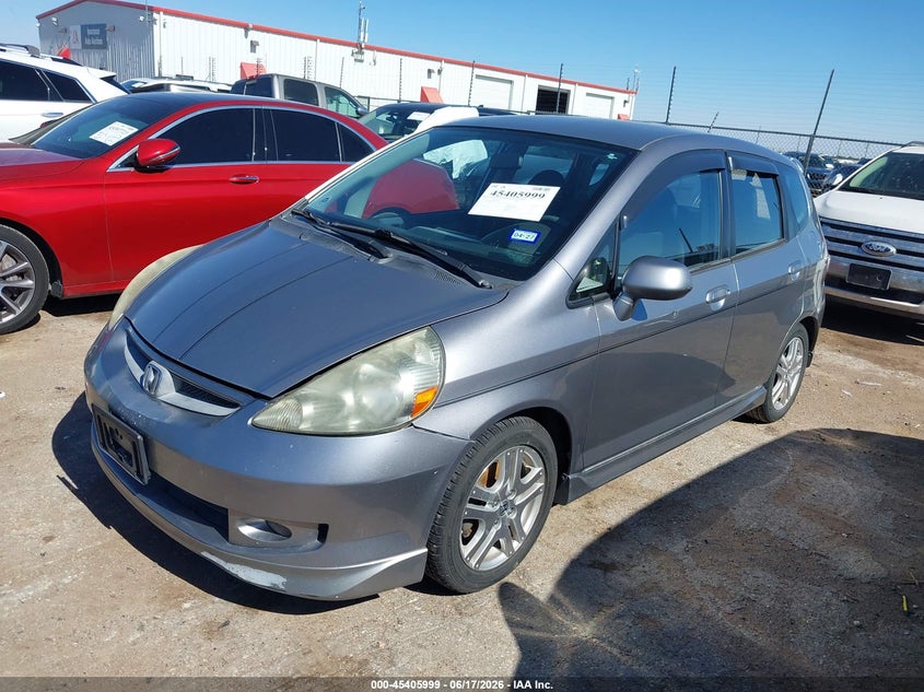 2008 Honda Fit VIN JHMGD38608S063675 IAAI salvage auction — WATER/FLOOD, Salvage (Texas), sold $550 on 2026-07-14 (photo 2)