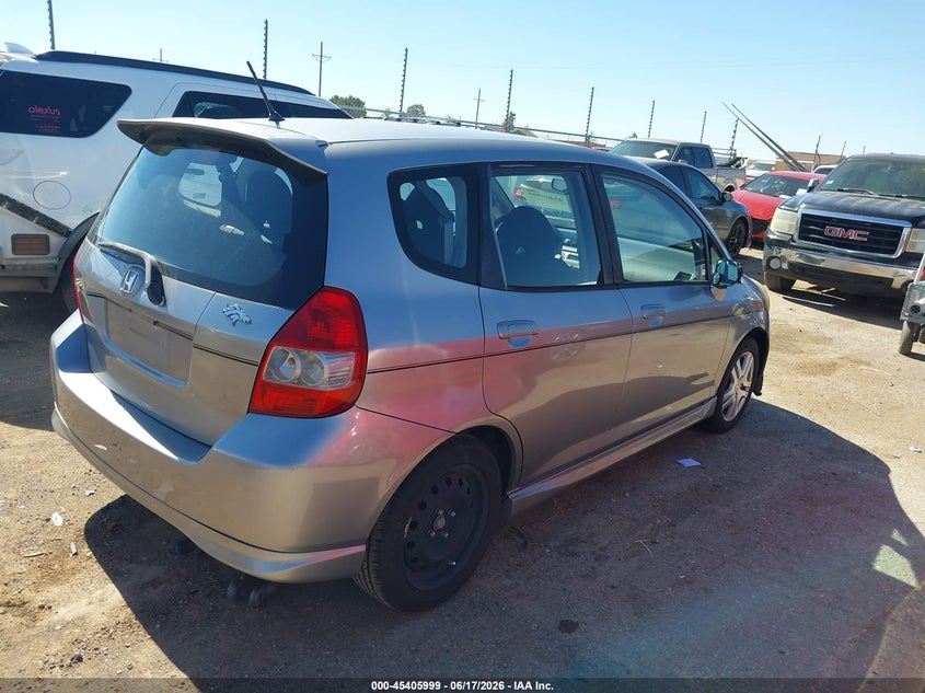 2008 Honda Fit VIN JHMGD38608S063675 IAAI salvage auction — WATER/FLOOD, Salvage (Texas), sold $550 on 2026-07-14 (photo 4)