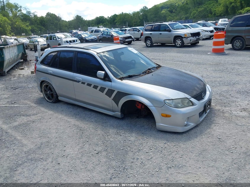 2002 Mazda Protege VIN JM1BJ245621550615 IAAI salvage auction — NORMAL WEAR, Clear (Virginia), sold $350 on 2026-07-07 (photo 1)