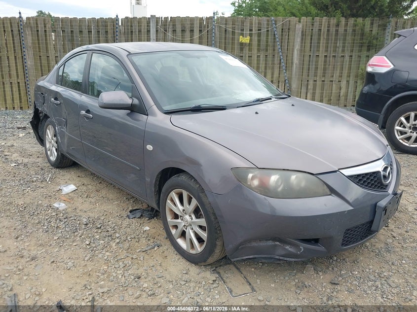 2007 Mazda 3 VIN JM1BK32F471685968 IAAI salvage auction — LEFT SIDE, Clear (Virginia), sold $375 on 2026-07-13 (photo 1)