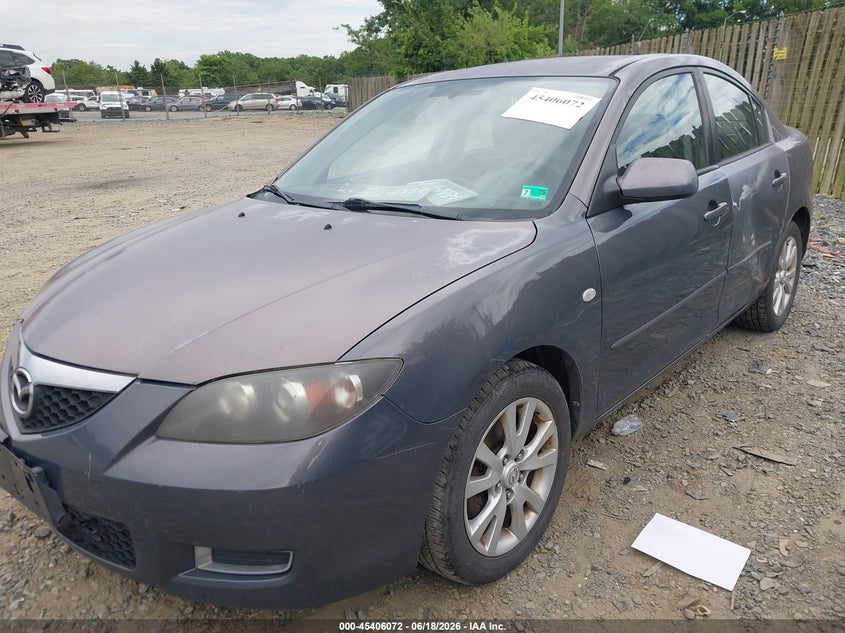 2007 Mazda 3 VIN JM1BK32F471685968 IAAI salvage auction — LEFT SIDE, Clear (Virginia), sold $375 on 2026-07-13 (photo 2)