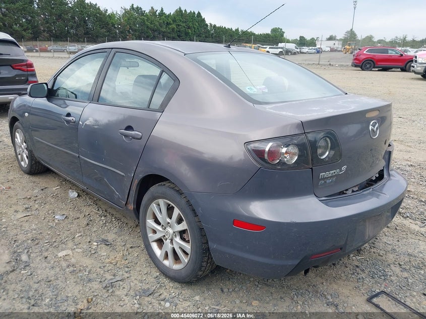 2007 Mazda 3 VIN JM1BK32F471685968 IAAI salvage auction — LEFT SIDE, Clear (Virginia), sold $375 on 2026-07-13 (photo 3)