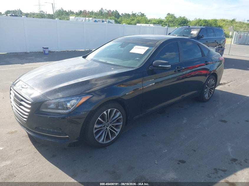 2015 Hyundai Genesis VIN KMHGN4JE9FU103545 IAAI salvage auction — RIGHT SIDE, Rebuildable (Florida), sold $2,200 on 2026-07-13 (photo 2)