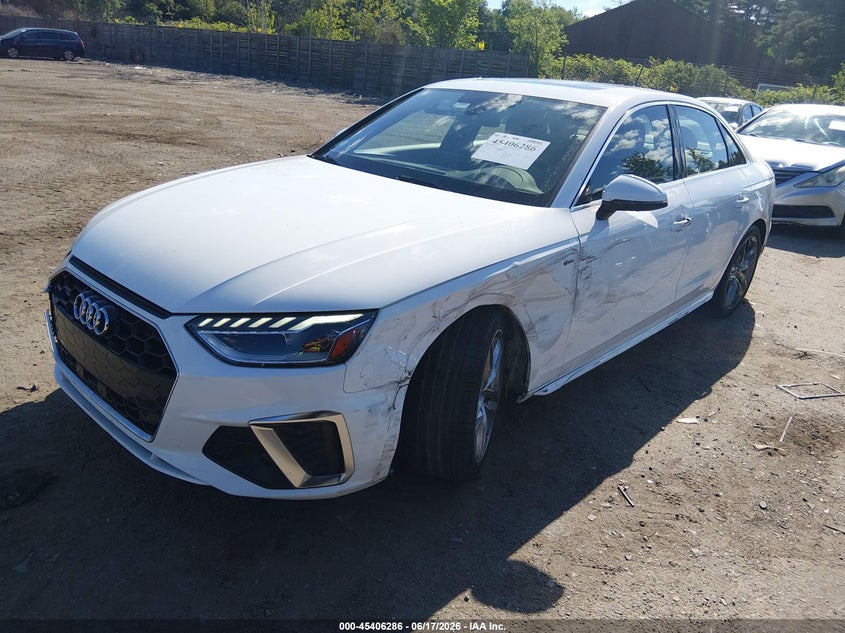 2023 Audi A4 VIN WAUEAAF48PN016315 IAAI salvage auction — SIDE, Salvage Title, sold $7,100 on 2026-08-19 (photo 2)