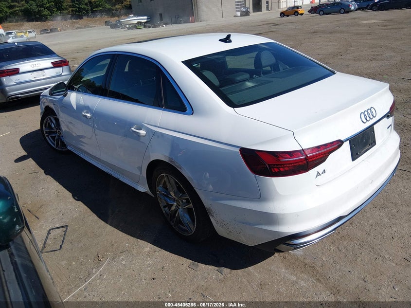 2023 Audi A4 VIN WAUEAAF48PN016315 IAAI salvage auction — SIDE, Salvage Title, sold $7,100 on 2026-08-19 (photo 3)