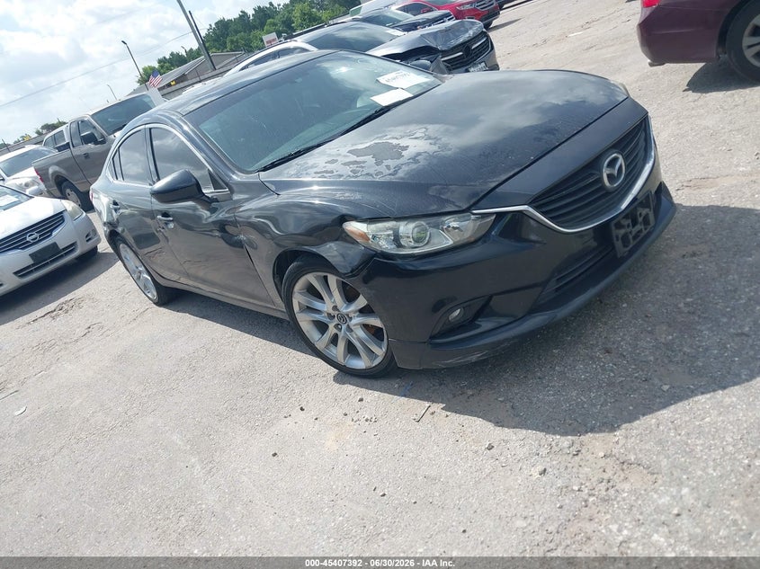 2015 Mazda 6 VIN JM1GJ1V67F1164685 IAAI salvage auction — LEFT FRONT, Original (Texas), sold $1,000 on 2026-07-15 (photo 1)