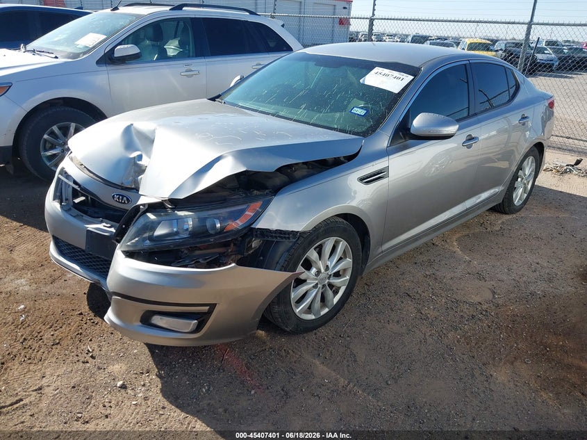 2015 Kia Optima VIN 5XXGN4A70FG351341 IAAI salvage auction — FRONT END, Salvage (Texas), sold $725 on 2026-07-28 (photo 2)
