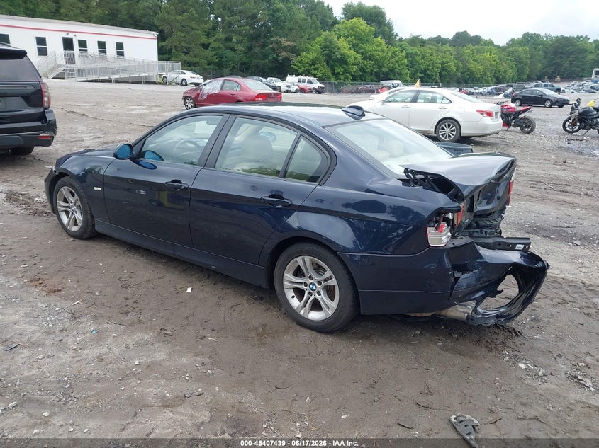 2008 BMW 3 series VIN WBAVA37588NL57024 IAAI salvage auction — REAR END, Salvage (Georgia), sold $275 on 2026-07-31 (photo 3)