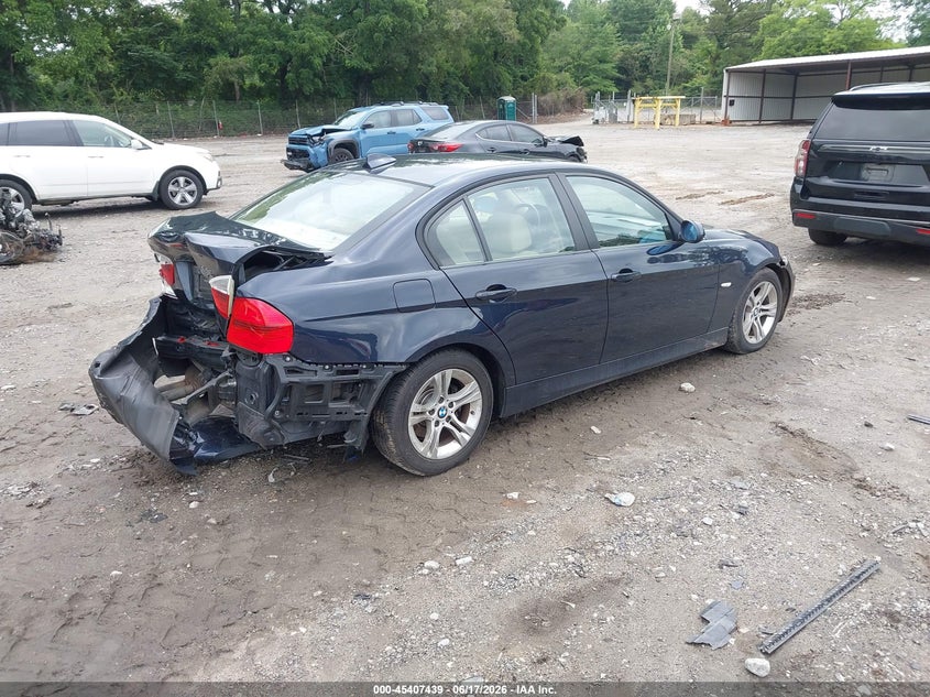 2008 BMW 3 series VIN WBAVA37588NL57024 IAAI salvage auction — REAR END, Salvage (Georgia), sold $275 on 2026-07-31 (photo 4)