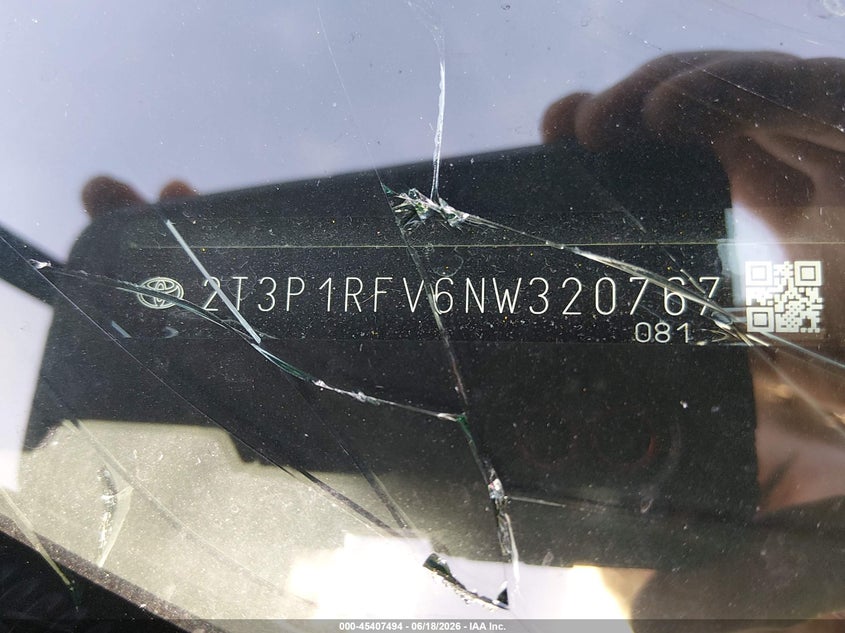 2022 Toyota Rav 4 VIN 2T3P1RFV6NW320767 IAAI salvage auction — ROLLOVER, Salvage (Ohio), sold $3,800 on 2026-07-26 (photo 9)