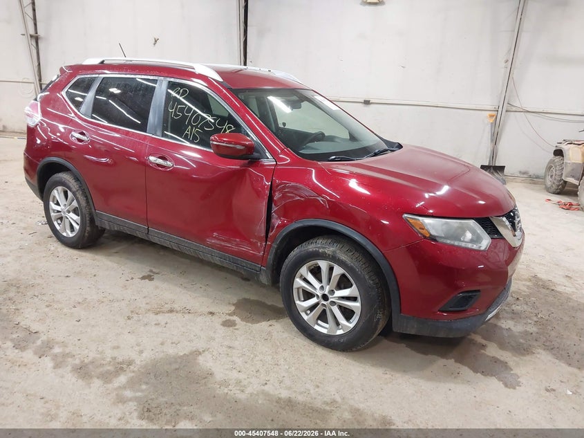 2015 Nissan Rogue VIN KNMAT2MV2FP536137 IAAI salvage auction — SIDE, Salvage Title, sold $1,450 on 2026-07-30 (photo 1)