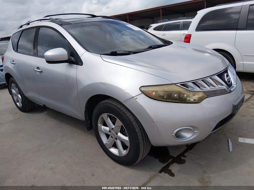 2009 Nissan Murano VIN JN8AZ18U19W005519 IAAI salvage auction — RIGHT REAR, Enterprise Vehicles Clear Only (Texas), sold $375 on 2026-07-21 (photo 1)