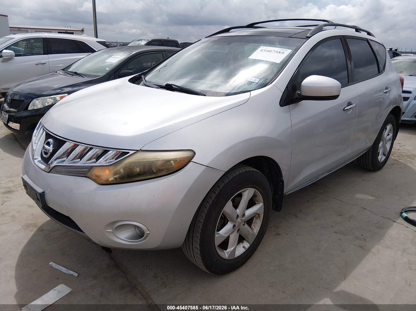 2009 Nissan Murano VIN JN8AZ18U19W005519 IAAI salvage auction — RIGHT REAR, Enterprise Vehicles Clear Only (Texas), sold $375 on 2026-07-21 (photo 2)