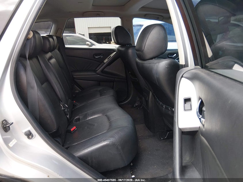 2009 Nissan Murano VIN JN8AZ18U19W005519 IAAI salvage auction — RIGHT REAR, Enterprise Vehicles Clear Only (Texas), sold $375 on 2026-07-21 (photo 8)
