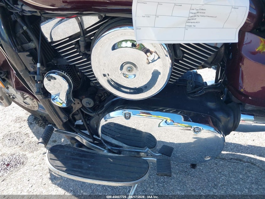 2005 Kawasaki Vn1600 VIN JKBVNKA125A015374 IAAI salvage auction — FRONT END, Clear (Indiana), sold $125 on 2026-07-28 (photo 9)