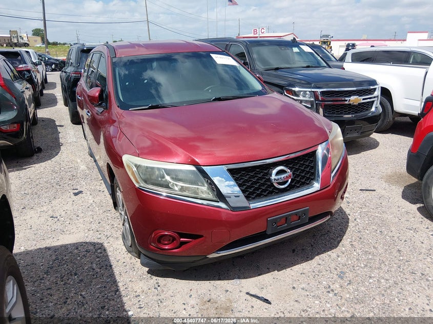 2014 Nissan Pathfinder VIN 5N1AR2MN2EC669531 IAAI salvage auction — NORMAL WEAR, Original (Texas), sold $950 on 2026-07-11 (photo 1)