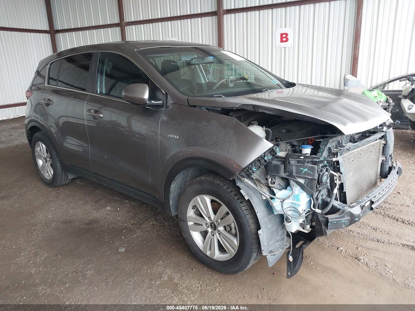 2018 Kia Sportage VIN KNDPMCAC6J7338511 IAAI salvage auction — FRONT END, Original (Texas), sold $2,150 on 2026-07-28 (photo 1)