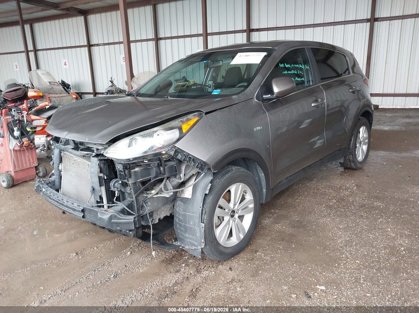 2018 Kia Sportage VIN KNDPMCAC6J7338511 IAAI salvage auction — FRONT END, Original (Texas), sold $2,150 on 2026-07-28 (photo 2)