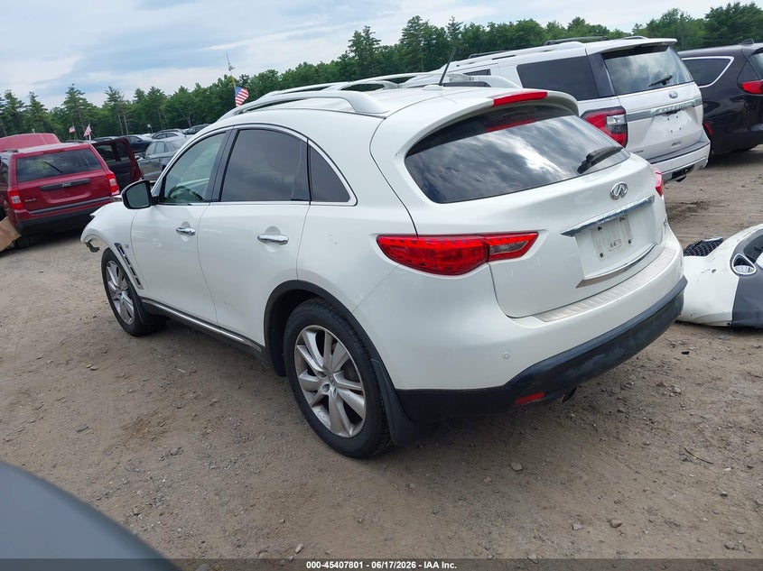 2014 Infiniti Qx70 VIN JN8CS1MW0EM410636 IAAI salvage auction — NORMAL WEAR, Clear (Massachusetts), sold $1,500 on 2026-07-17 (photo 3)