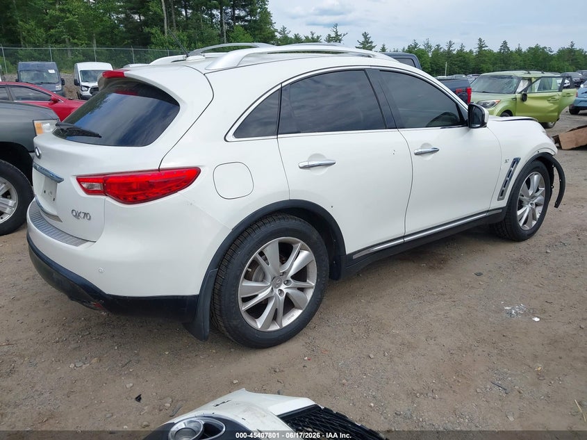2014 Infiniti Qx70 VIN JN8CS1MW0EM410636 IAAI salvage auction — NORMAL WEAR, Clear (Massachusetts), sold $1,500 on 2026-07-17 (photo 4)