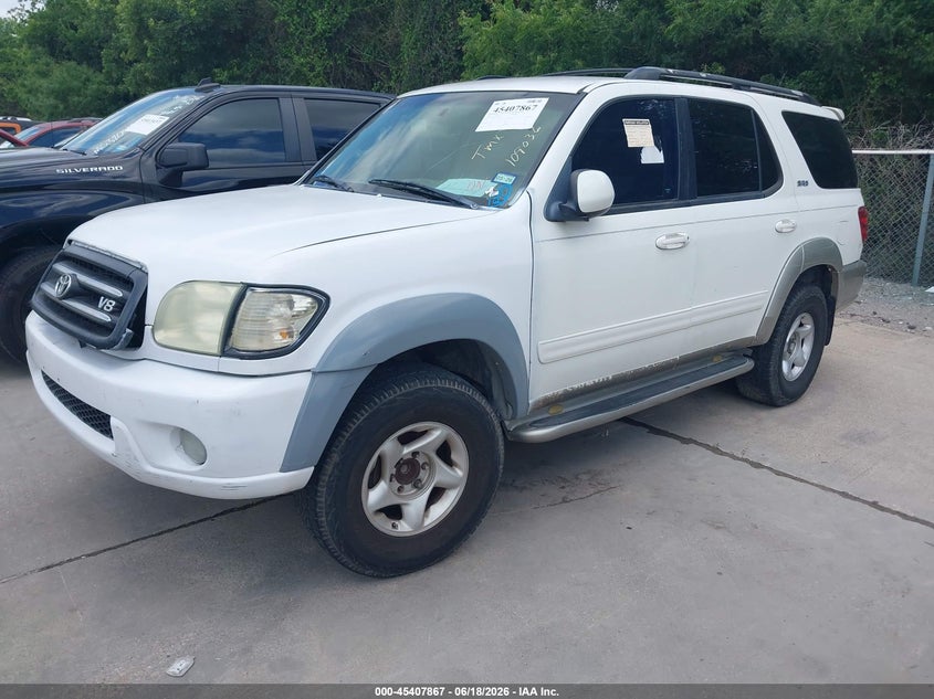 2002 Toyota Sequoia VIN 5TDZT34A12S109036 IAAI salvage auction — NORMAL WEAR, Original (Texas), sold $525 on 2026-07-06 (photo 2)