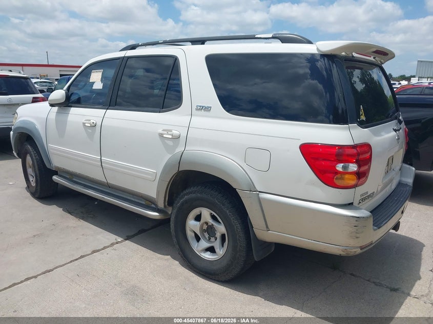 2002 Toyota Sequoia VIN 5TDZT34A12S109036 IAAI salvage auction — NORMAL WEAR, Original (Texas), sold $525 on 2026-07-06 (photo 3)