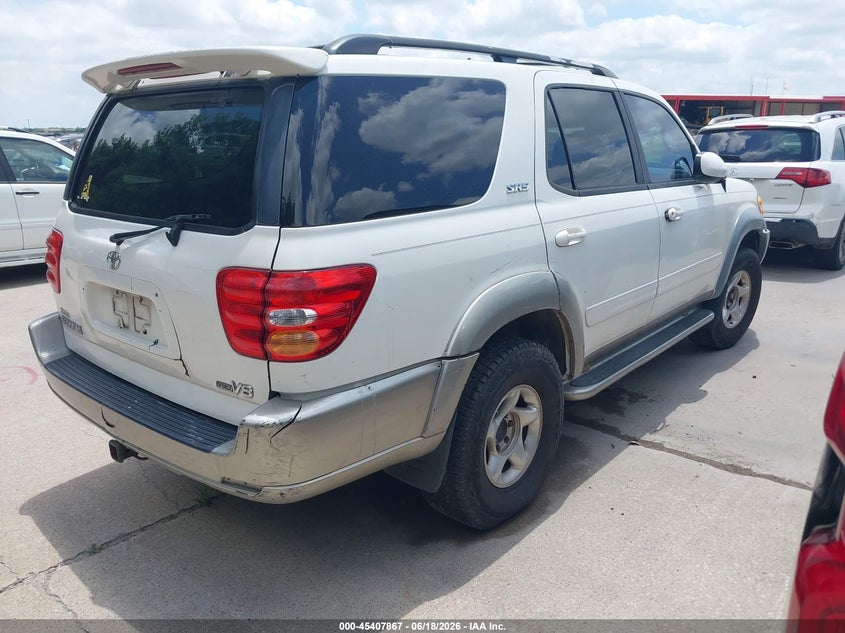 2002 Toyota Sequoia VIN 5TDZT34A12S109036 IAAI salvage auction — NORMAL WEAR, Original (Texas), sold $525 on 2026-07-06 (photo 4)