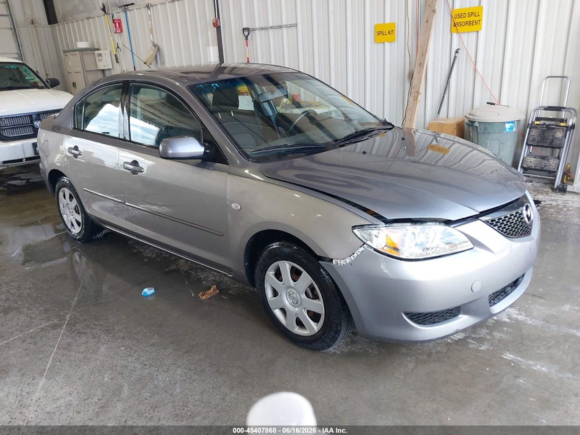 2006 Mazda 3 VIN JM1BK12G961400788 IAAI salvage auction — LEFT FRONT, Repossessed (Missouri), sold $250 on 2026-07-30 (photo 1)