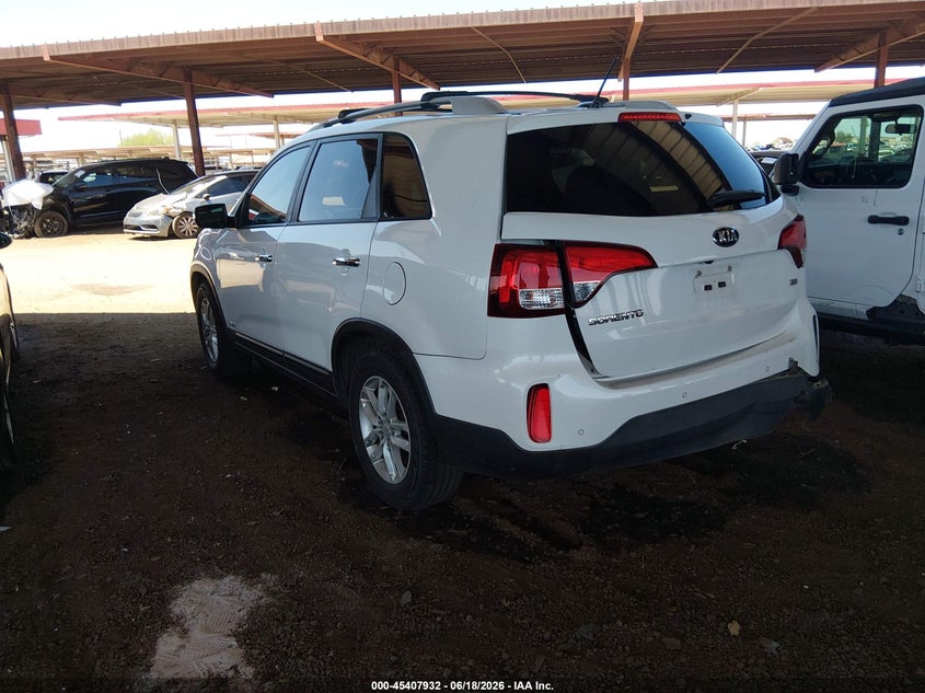 2015 Kia Sorento VIN 5XYKTCA60FG586593 IAAI salvage auction — RIGHT REAR, Salvage Title, sold $1,300 on 2026-07-28 (photo 3)