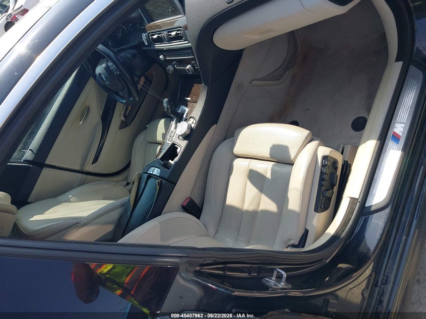 2013 BMW 6er VIN WBA6A0C59DDF14393 IAAI salvage auction — REPOSSESSION, Salvage Title, sold $1,400 on 2026-07-20 (photo 5)
