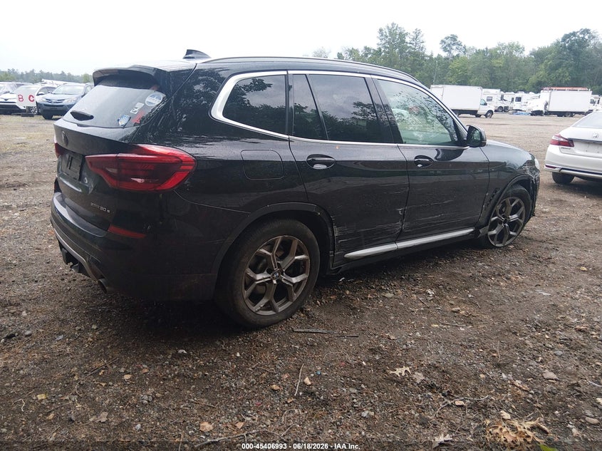 2021 BMW X3 VIN 5UXTS1C02M9F21538 IAAI salvage auction — RIGHT SIDE, Salvage Title, sold $13,000 on 2026-07-29 (photo 4)