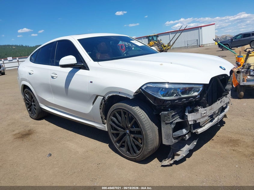 2021 BMW X6 VIN 5UXCY8C02M9D74144 IAAI salvage auction — FRONT END, Salvage Title, sold $26,250 on 2026-07-30 (photo 1)