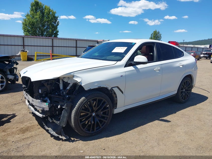 2021 BMW X6 VIN 5UXCY8C02M9D74144 IAAI salvage auction — FRONT END, Salvage Title, sold $26,250 on 2026-07-30 (photo 2)