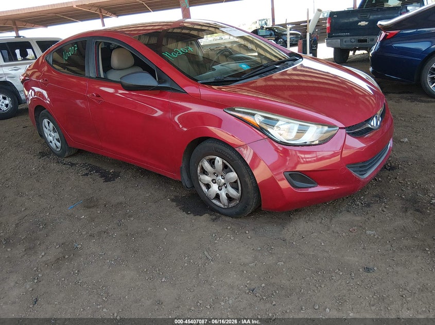 2016 Hyundai Elantra VIN KMHDH4AE7GU557580 IAAI salvage auction — SIDE, Salvage Title, sold $1,450 on 2026-07-11 (photo 1)