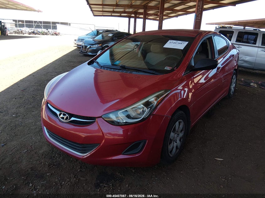 2016 Hyundai Elantra VIN KMHDH4AE7GU557580 IAAI salvage auction — SIDE, Salvage Title, sold $1,450 on 2026-07-11 (photo 2)