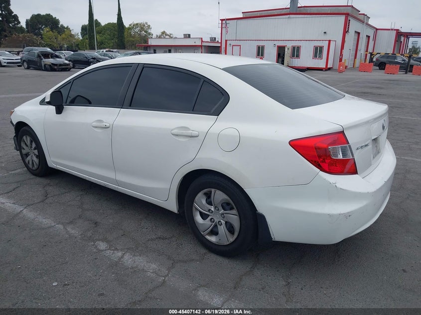 2012 Honda Civic VIN JHMFB2F5XCS004244 IAAI salvage auction — FRONT END, Salvage (California), sold $1,425 on 2026-07-09 (photo 3)