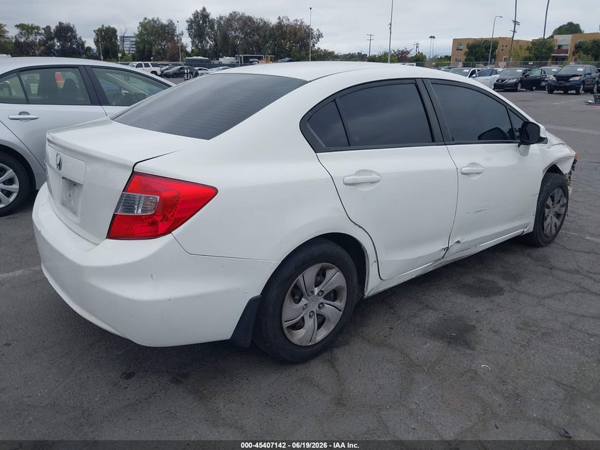 2012 Honda Civic VIN JHMFB2F5XCS004244 IAAI salvage auction — FRONT END, Salvage (California), sold $1,425 on 2026-07-09 (photo 4)