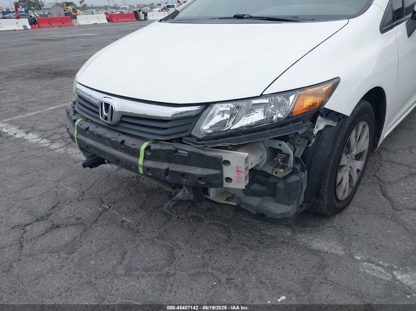 2012 Honda Civic VIN JHMFB2F5XCS004244 IAAI salvage auction — FRONT END, Salvage (California), sold $1,425 on 2026-07-09 (photo 6)