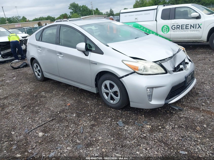 2013 Toyota Prius VIN JTDKN3DU3D1639725 IAAI salvage auction — FRONT & REAR, Salvage Title, sold $1,250 on 2026-07-22 (photo 1)