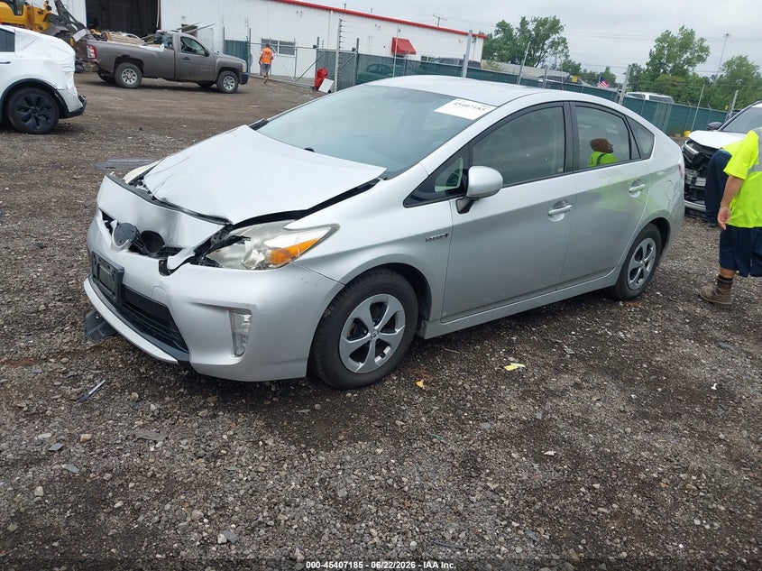 2013 Toyota Prius VIN JTDKN3DU3D1639725 IAAI salvage auction — FRONT & REAR, Salvage Title, sold $1,250 on 2026-07-22 (photo 2)