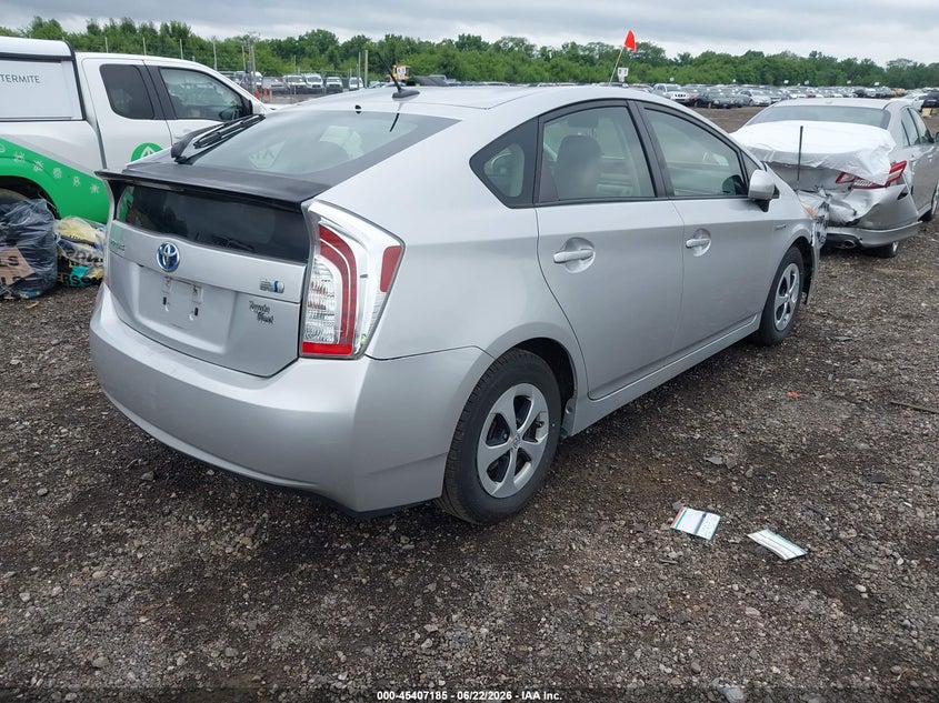 2013 Toyota Prius VIN JTDKN3DU3D1639725 IAAI salvage auction — FRONT & REAR, Salvage Title, sold $1,250 on 2026-07-22 (photo 4)